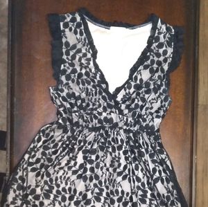 Black and cream dress